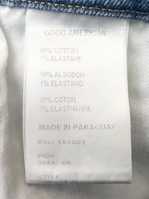 Good American Mid-Rise Cropped Straight Jeans - Blue - Image 11