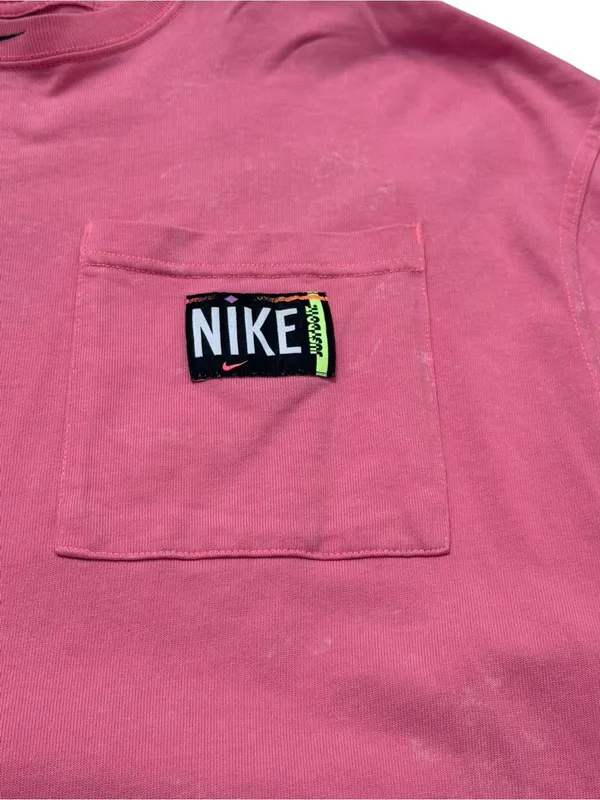 Nike Sportswear Retro 90s Washed T-Shirt Dress Pink Oversized Cotton Crew XL - Image 4