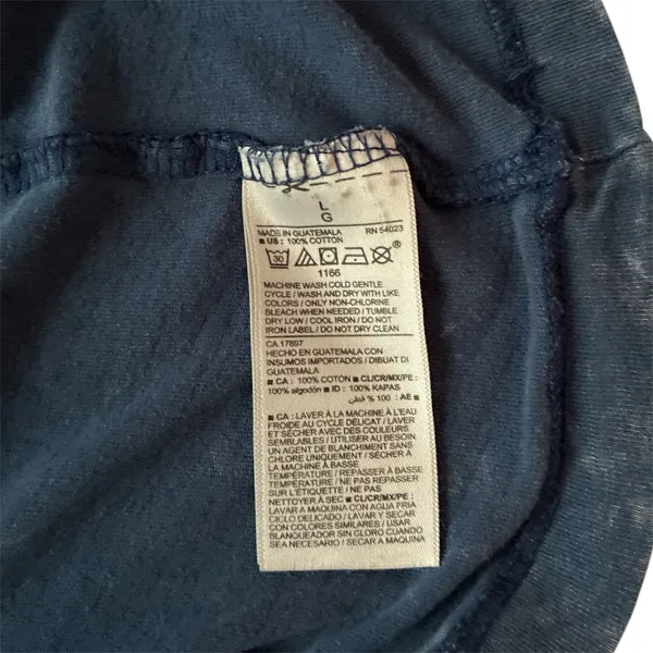 Old Navy Men Short Sleeve Soft Washed Vintage Dye T Shirt Size Large In The Navy - Image 6