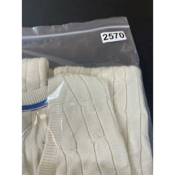 Lane Bryant Cable Knit Sweater Womens 22/24 Cream V-Neck 100% Cotton Preppy NWT - Image 12