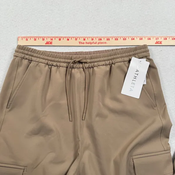 Athleta Promenade Cargo Pant Women Medium Tall Brown Tan Wide Leg 472171 New - Image 4