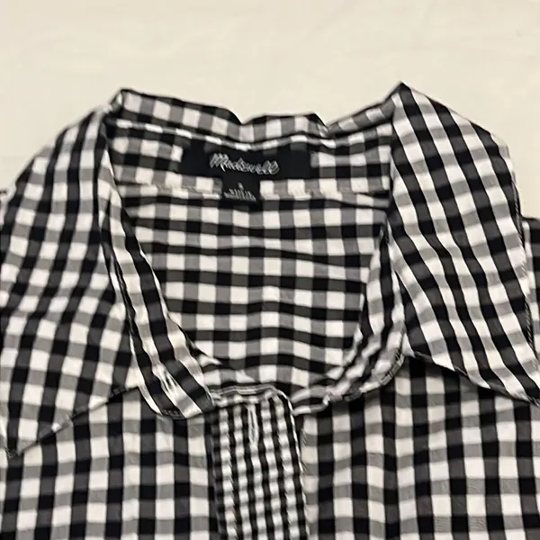 Madewell• Gingham-Play Button-Down Shirt Size S D40‎ - Image 9