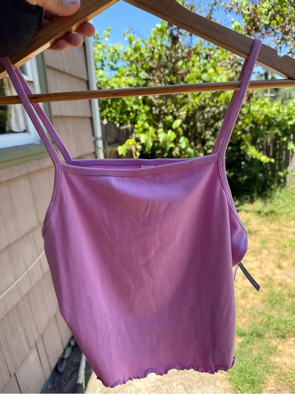 NWT BP Nordstrom Lavender Spaghetti Strap‎ squared neck Camisole size M - Image 5