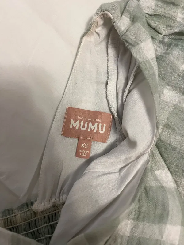 Light Green Show Me Your Mumu Gingham Blouse - Image 3
