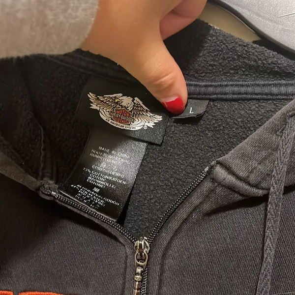 HARLEY DAVIDSON Women’s Size L Zip Up Sweatshirt - Image 5