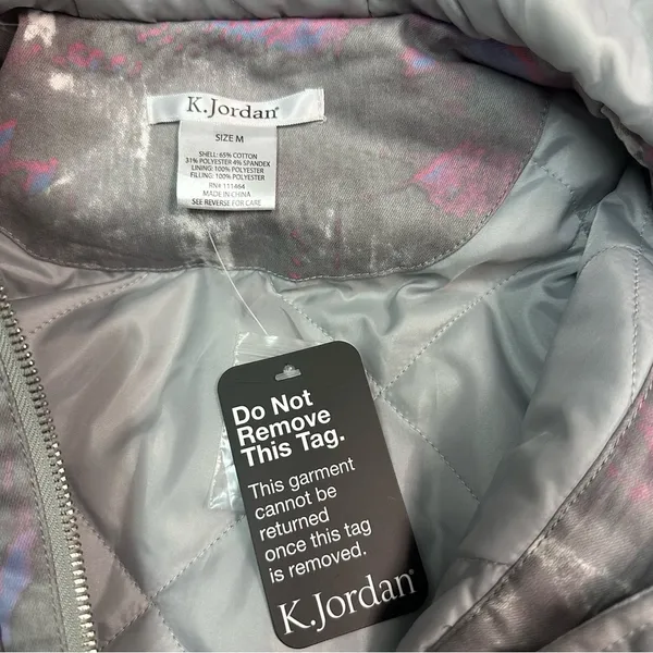 K‎ Jordan | Stylish Gray and Purple Women's Jacket - Image 7