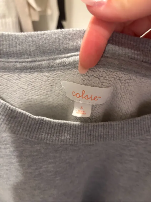 Colsie Light Gray Crewneck Sweater - Image 3