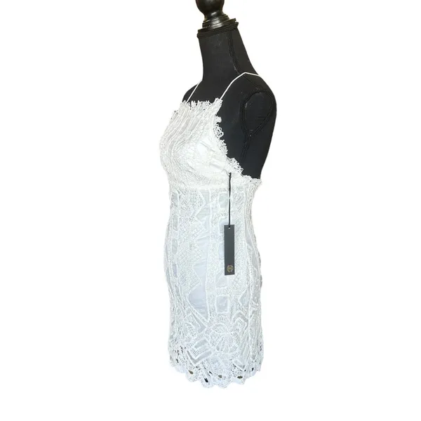 House of Harlow 1960 White Lace Mini Slip Dress XS Romantic Designer $248 NEW - Image 6