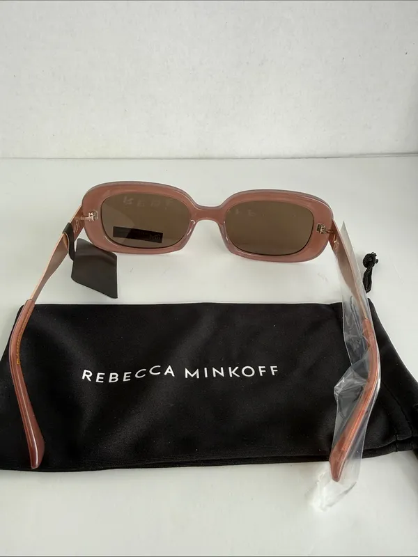 Rebecca Minkoff Women's Oversized Sunglasses in Dusty Rose with Brown Lenses - Image 3