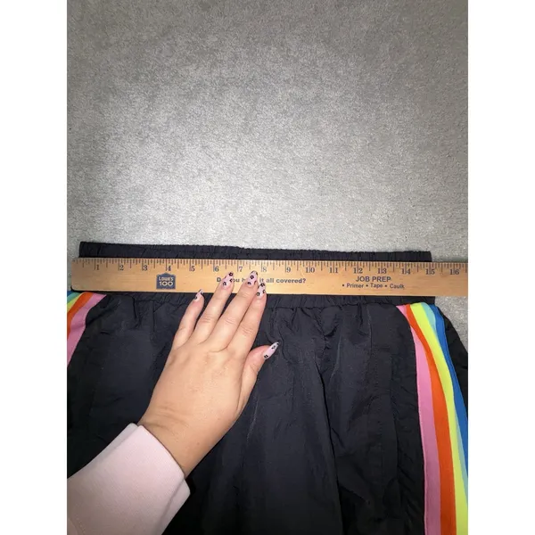 fabletics carol woven pants black rainbow stripe joggers L - Image 7