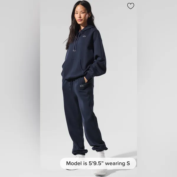 Alo Yoga NWT Accolade Hoodie Navy Blue Size L oversized - Image 5
