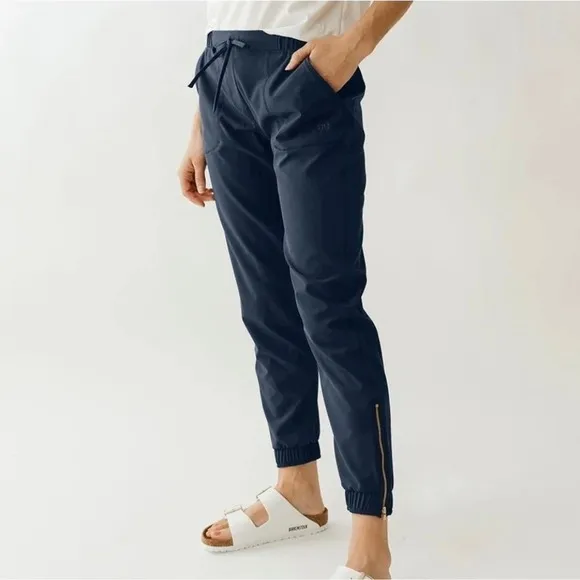 Albion Fit Jetset Jogger Pants Medium Petite Blue Comfort Athleisure‎ Casual - Image 2
