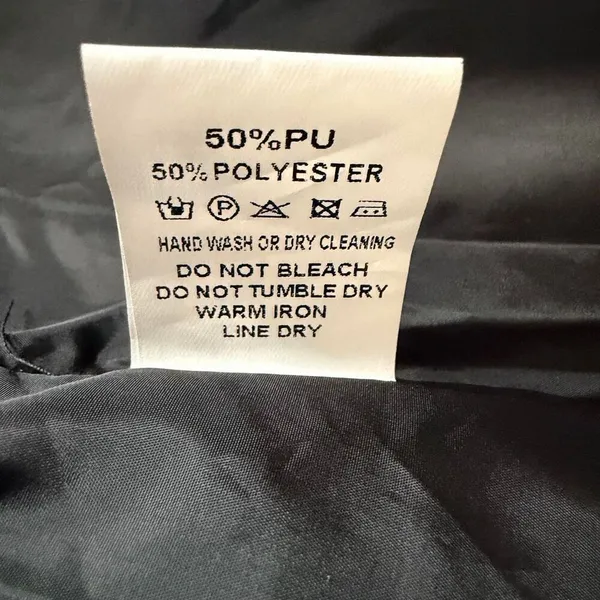 Akira Double Breasted Vegan Leather Blazer Jacket Size Large - Image 6