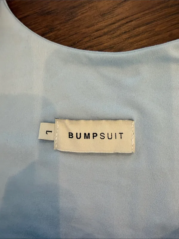 Bumpsuit Light Blue Maternity Maxi Dress Size Large - C30-111 - Image 9