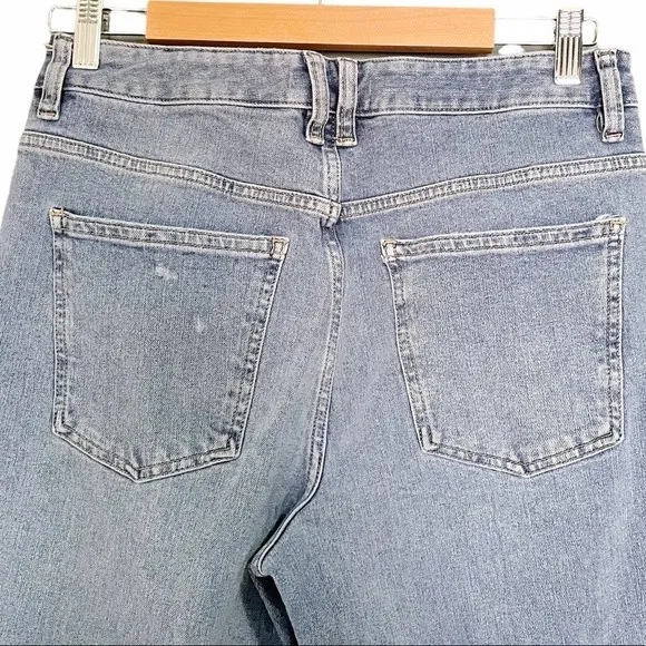 Free People We The Free Raw Hem High Rise Straight Leg Jeans Women’s Size 30 - Image 6