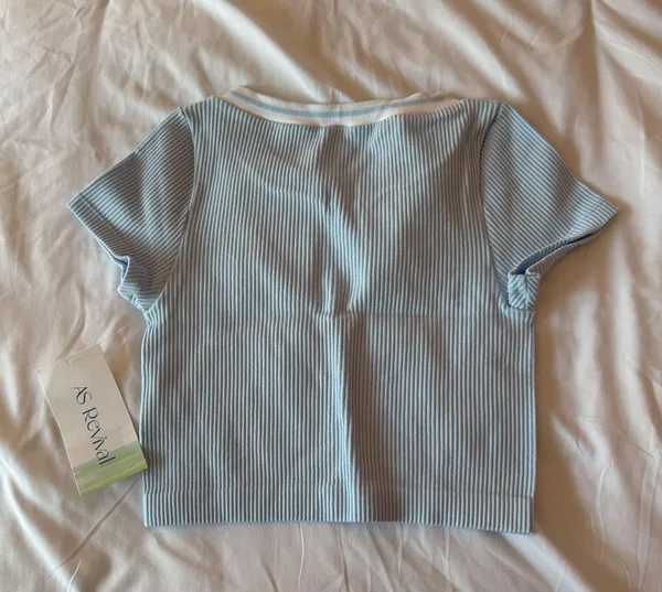 Altar’d State Revival Skyway Tennis Ribbed Baby Tee Size XS/S - Image 2