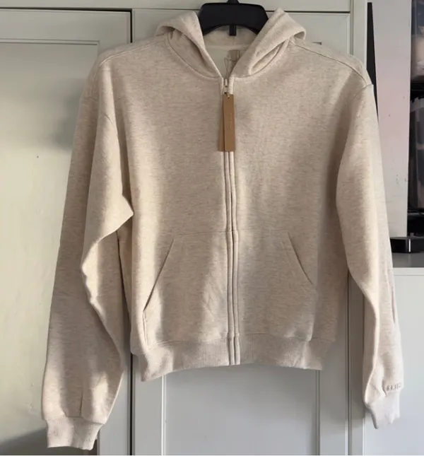 SKIMS Cotton Fleece Zip-Up Hoodie S - Image 2