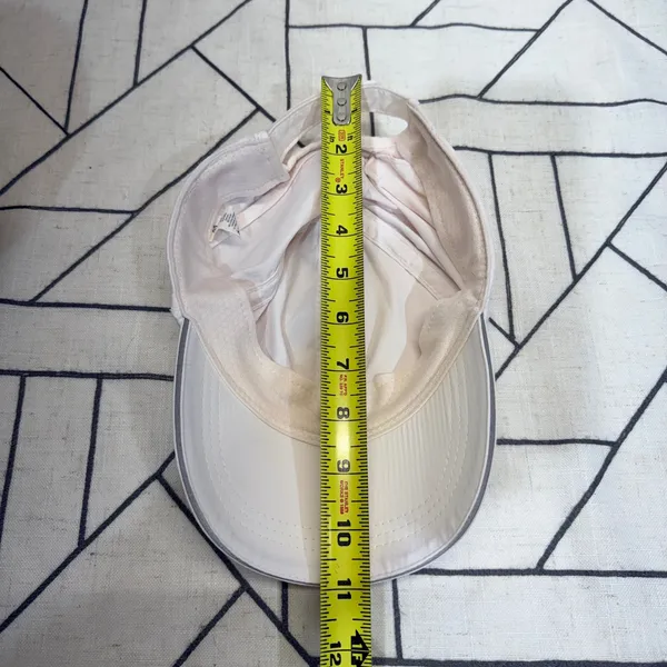Lululemon Running Hat O/S White‎ Side Zip Pocket Adjustable Strap Cap - Image 7