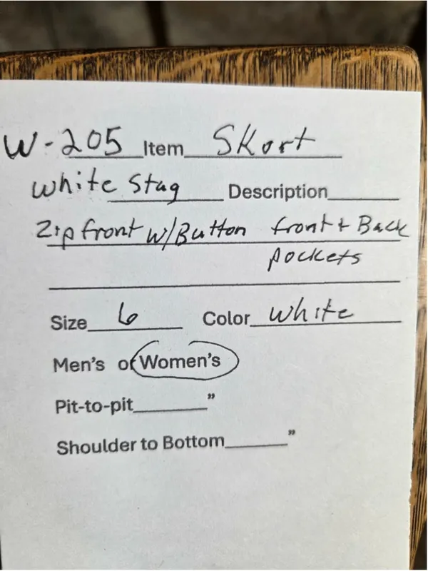 White Stag Women’s Stretch Cotton Twill Utility Skort White Size 6 W-205 - Image 4