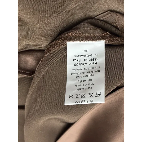 HOUSE OF CB Women Reva Satin Gathered Corset Dress Toffee Size XS $255 NEW - Image 6