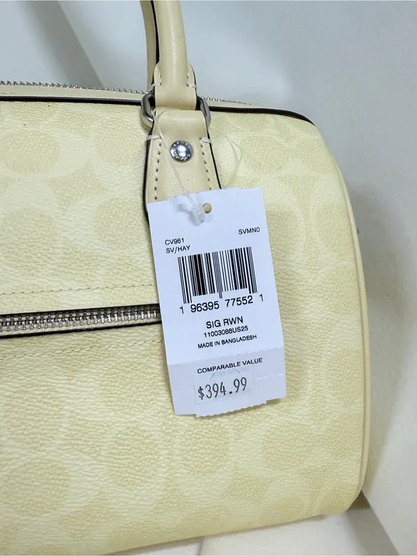 coach Rowan Satchel Bag In Signature Canvas cv961 - Image 8