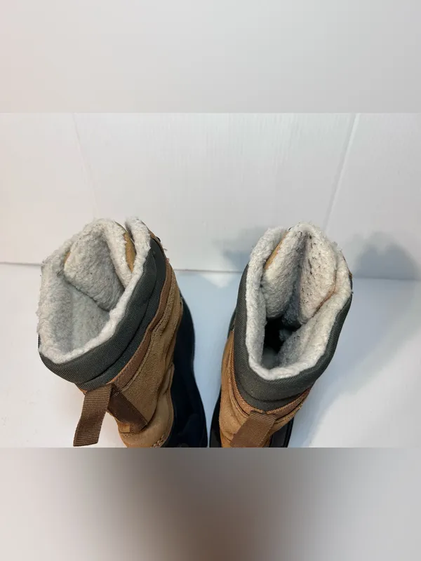 Lands End brown leather winter snow boots size 7 M - Image 8