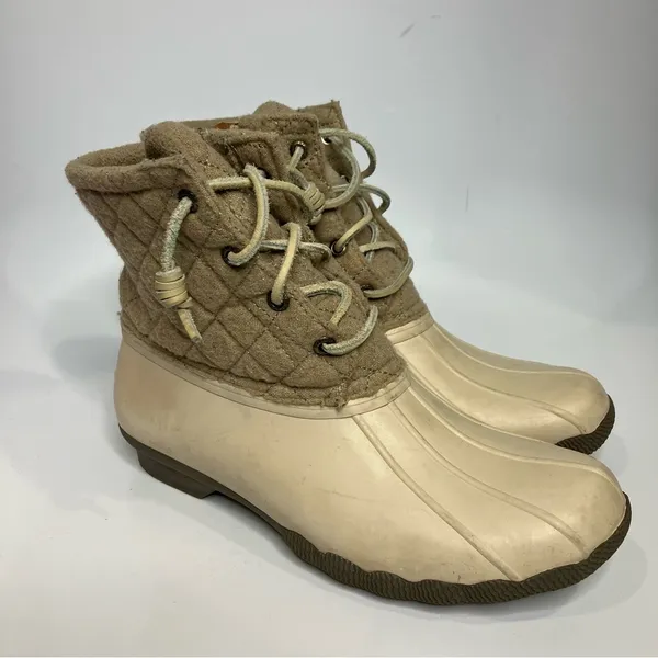 Sperry Syren gulf wool quilted tan size‎ 8 - Image 2