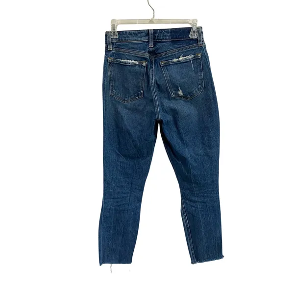 Abercrombie High Rise Mom Jeans‎ Raw Hem Ankle Denim Y2K 25 0S - Image 2