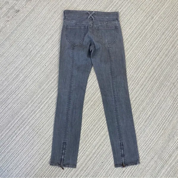 Old Navy High Rise Back‎ Ankle Zip Skinny Jeans Gray 4 - Image 4