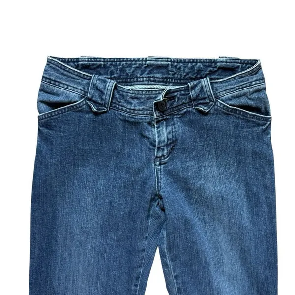 Womens Vintage Gap 2004 Y2K Dark Rinse Flare Leg Jeans - Sz 6R 6 Regular - Image 2