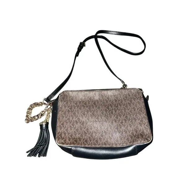 ✨MICHAEL KORS Ginny Brown Black logoed Crossbody Bag✨ - Image 5