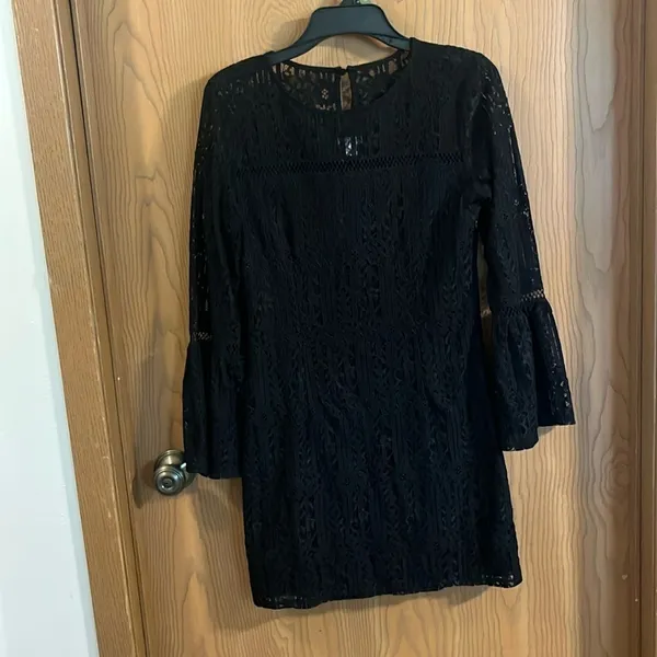 Xhilaration Goth Boho Style Midi Lace Dress with Bell Sleeves‎ Medium - Image 2