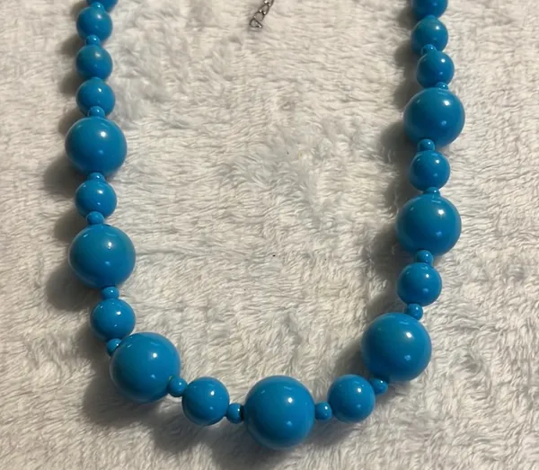 Blue Beaded Necklace - Image 2