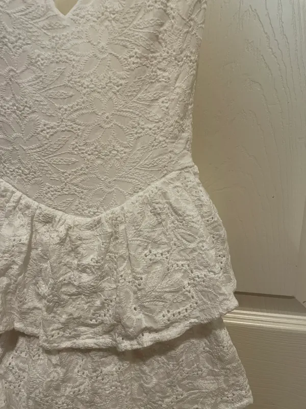 White Eyelet Romper - Image 3