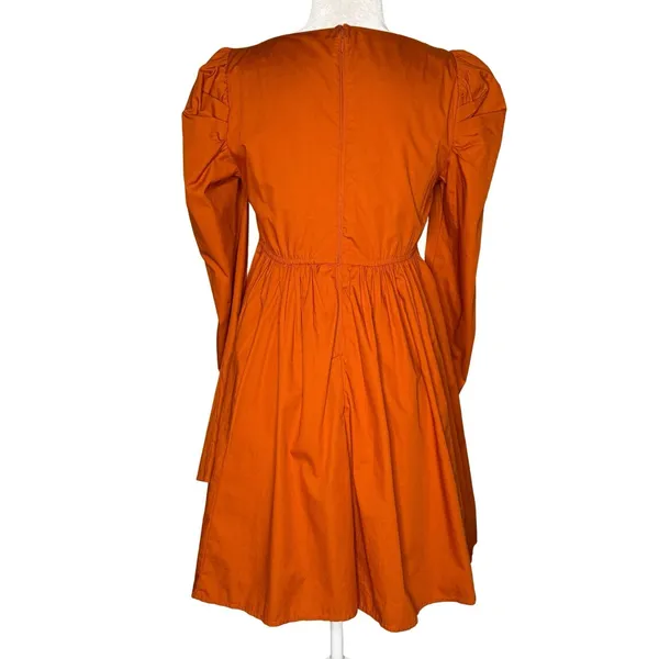 Abercrombie‎ & Fitch S Tall Sweetheart Neck Babydoll Mini Dress Poplin Pockets - Image 3