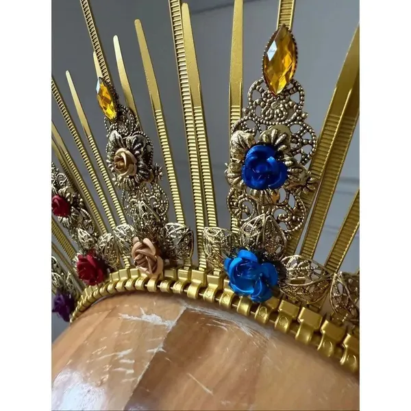 NIP New Goddess Crown Headband Sunburst Halo Day of the Dead Costume - Image 5