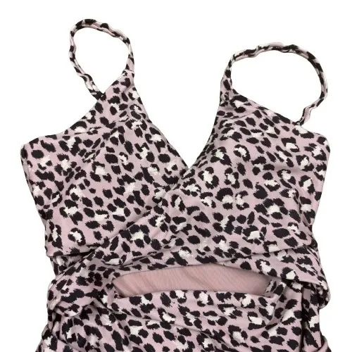 Aerie Leopard Cheetah Print Wrap Swimsuit One Piece Full Coverage Beach Small‎ - Image 2