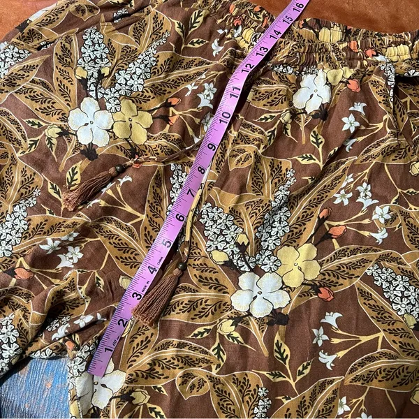 Spell & The Gypsy Bianca Brown Floral print wide leg pants size small - Image 15