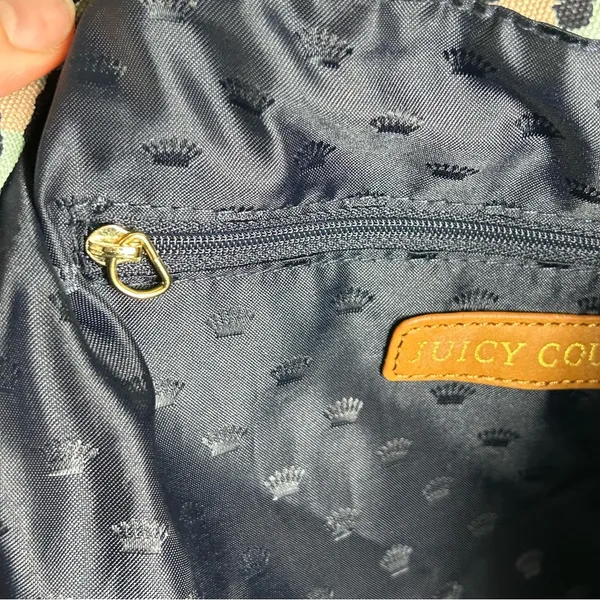 Juicy Couture | Teal Leopard Print Y2k Large Tote Bag - Image 8
