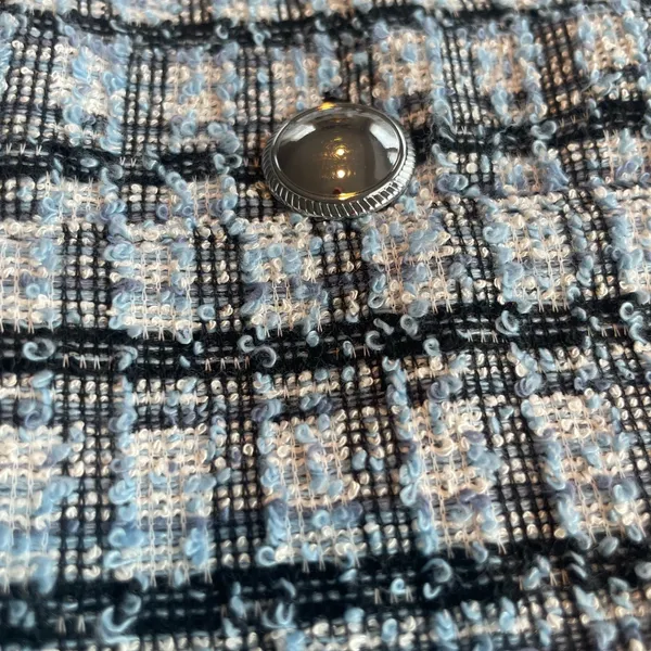 NWT Loft Blue and Navy Plaid Short Sleeve Dress - Size 12 - Image 3