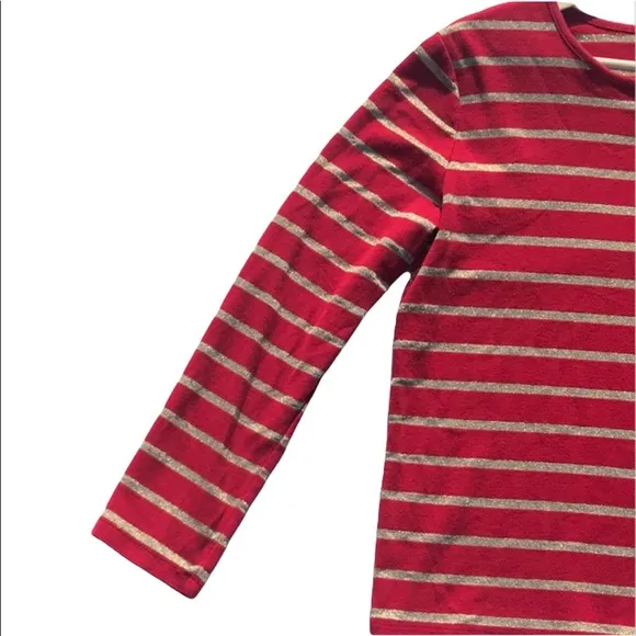 Ralph Lauren Red and Gold Striped Top Size‎ XL - Image 3