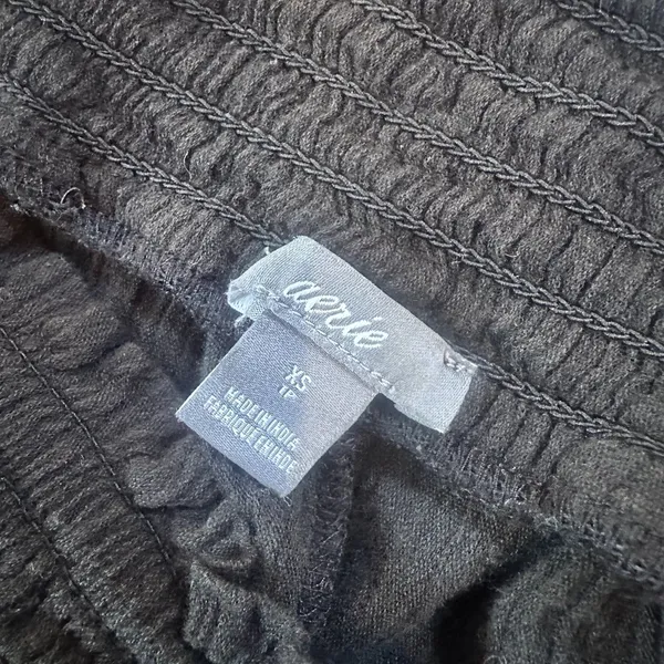 AERIE American Eagle Gauze Wide Leg Beach Pants w Side Slit Size XS Black - Image 10