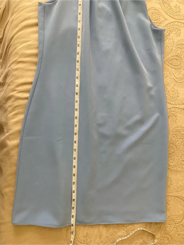 Sail to Sable Light Blue Sleeveless High-Neck Mini Dress - Image 8