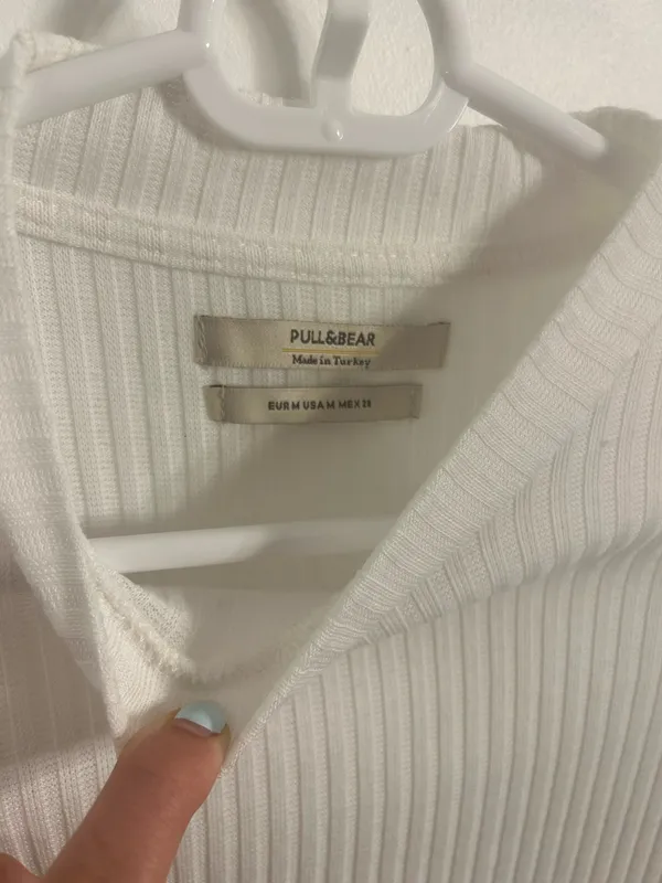 Pull & Bear White Mockneck Long Sleeve Top - Image 4