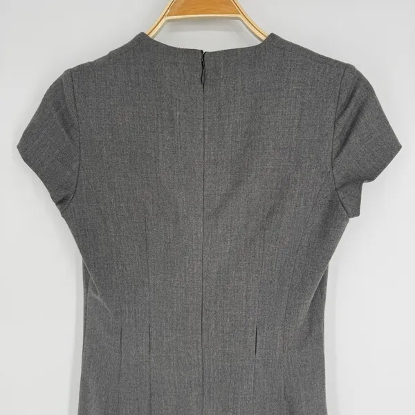 Ralph Lauren Black Label Wool Sheath Dress Size 4 Gray Workwear‎ Minimalist Chic - Image 7