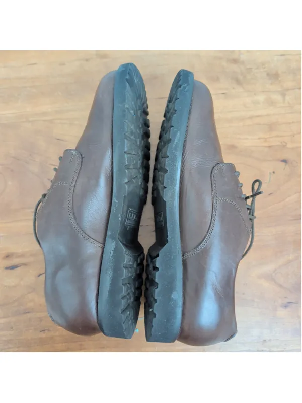 LL Bean Ladies' Brown Leather Lug Sole Derby Shoes 8.5M - Image 5