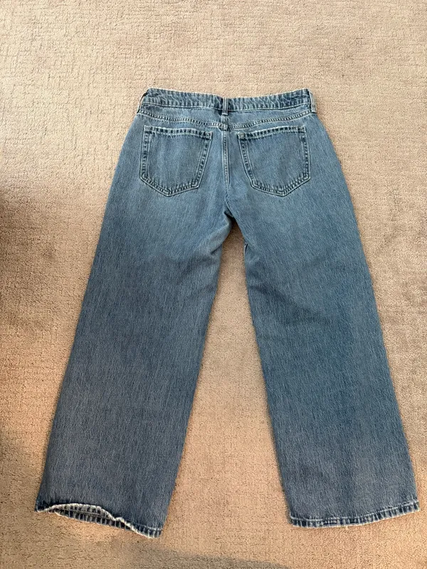 Blue Low-Rise Baggy Jeans - Image 3
