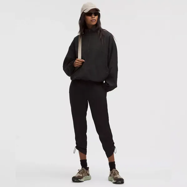 Lululemon Dance Studio Mid-Rise Cropped Black Pants Athleisure Adjustable Sporty - Image 3