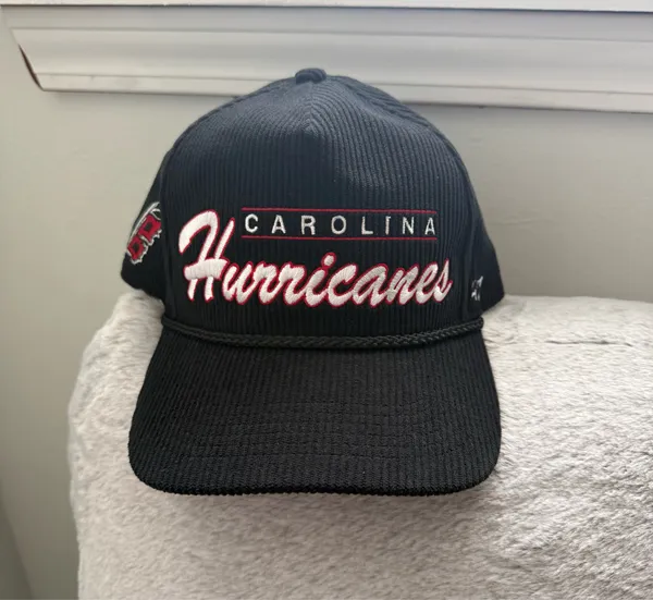 47 Brand Black Carolina Hurricanes Embroidered Script corduroy Cap - Image 2