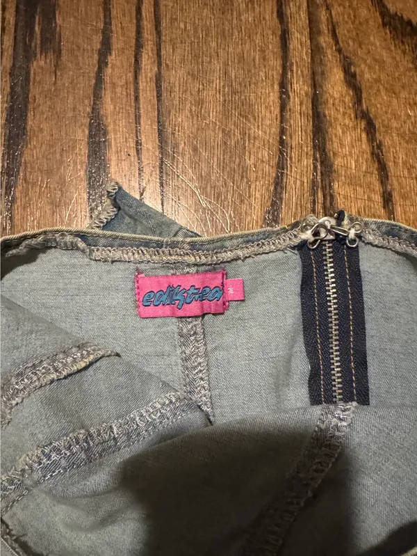 Edikted Romper Denim - Image 3